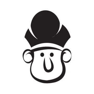 Chef head icon Stock Illustration