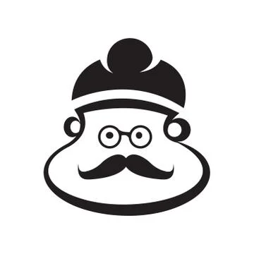 Chef head icon Stock Illustration