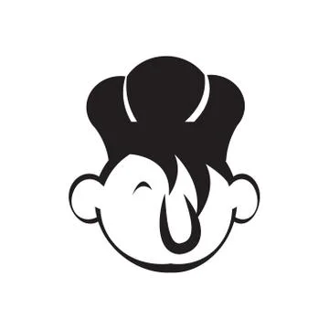 Chef head icon Stock Illustration