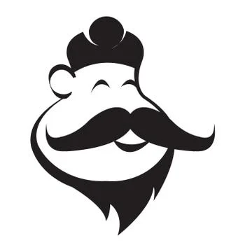 Chef head icon Stock Illustration