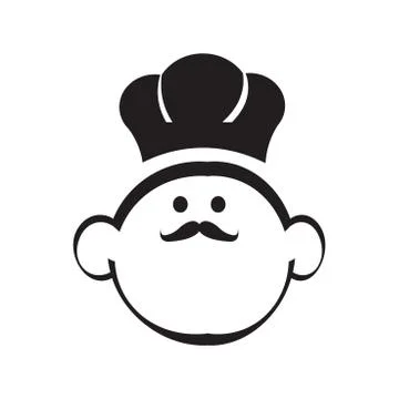 Chef head icon Stock Illustration