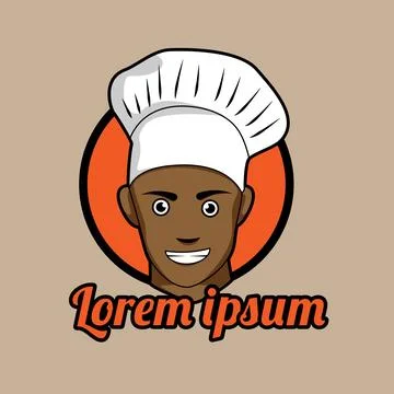 Chef head vector for your brand or mascot Illustrazione stock