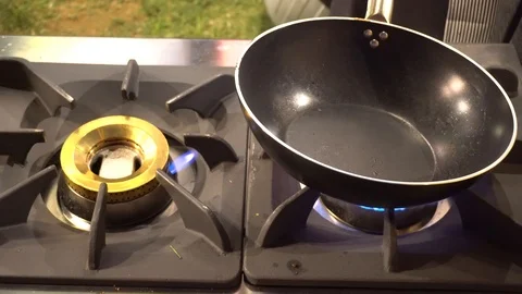 Chef Holding Empty Frying Pan Stock Footage 121704322