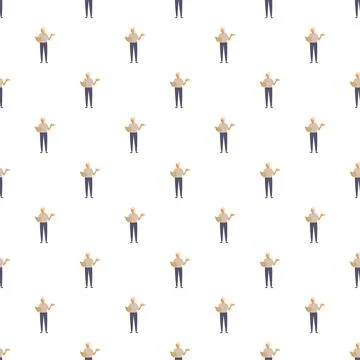 Chef holding plate seamless pattern for culinary industry Stockillustratie