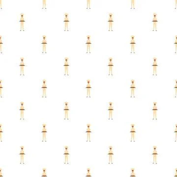 Chef holding tray seamless pattern illustration Stock Illustration