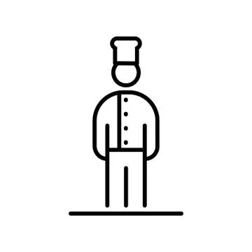 Chef icon avatar simple flat style illustration Stock Illustration