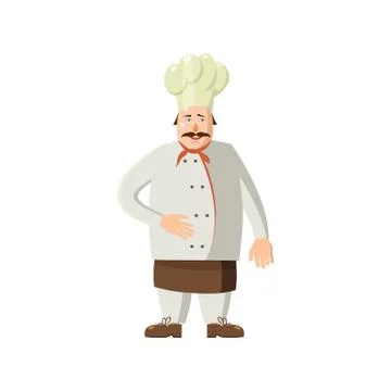 Chef icon in cartoon style Stock Illustration