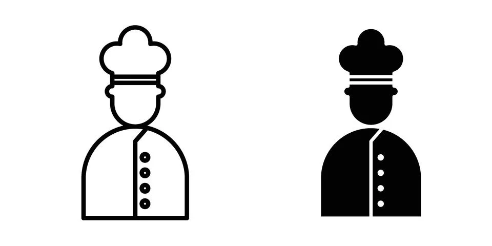 Chef icon for design projects and web UI Stock Illustration