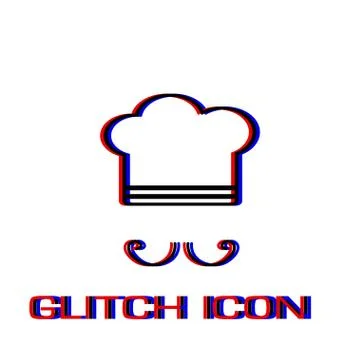 Chef icon flat. Stock Illustration