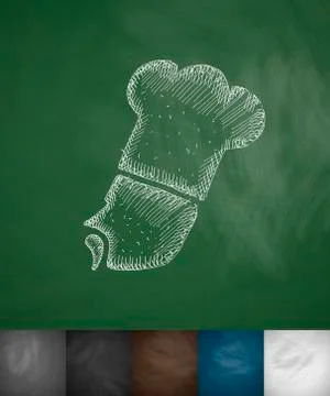 Chef icon. Hand drawn vector illustration 스톡 일러스트