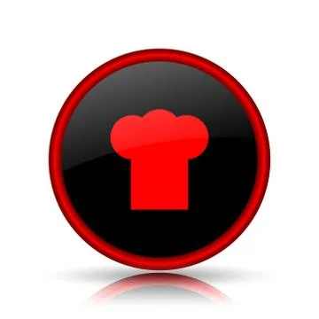 Chef icon. Internet button on white background.. Stock Illustration