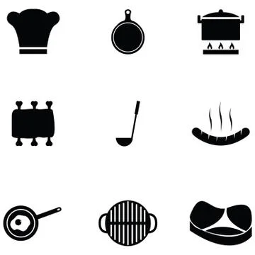 Chef icon set Stock Illustration