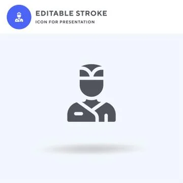 Chef icon vector, filled flat sign, solid pictogram isolated on white, logo i 스톡 일러스트