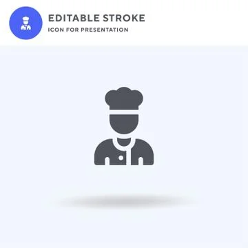 Chef icon vector, filled flat sign, solid pictogram isolated on white, logo i イラスト素材