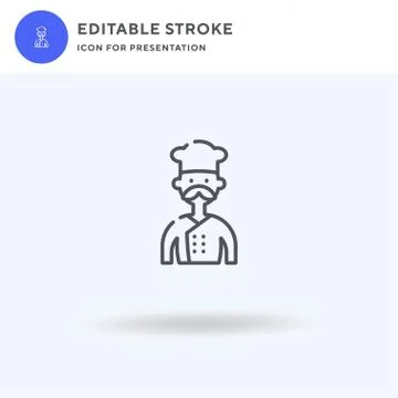 Chef icon vector, filled flat sign, solid pictogram isolated on white, logo イラスト素材
