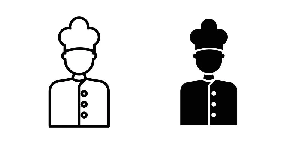 Chef icon vector symbol graphics Stockillustratie