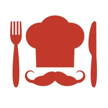 Chef icon on the white background. Stock Illustration