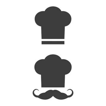 Chef icon on the white background. Stock Illustration