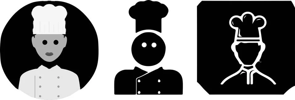 Chef icon on white background Stock Illustration