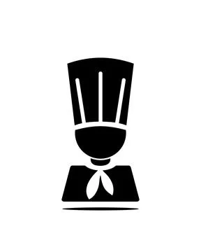 Chef icon on white background. toque blanche icon. Vector illustration. Illustrazione stock