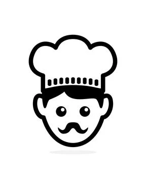 Chef icon on white background. toque blanche icon. Vector illustration. Stock Illustration