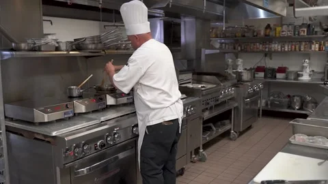 Chef in Industrial Kitchen Vidéo 151807712