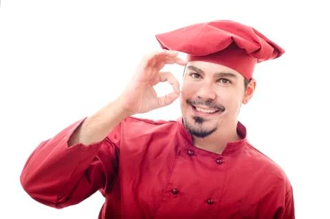 Chef isolated on white Foto stock