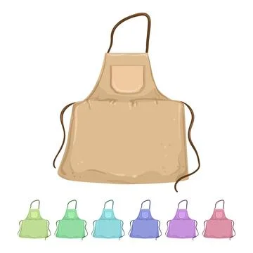 Chef kitchen apron cartoon vector graphic Stock Illustration