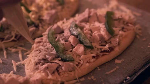 Chef on a kitchen decorating pie Stock Footage 75059744