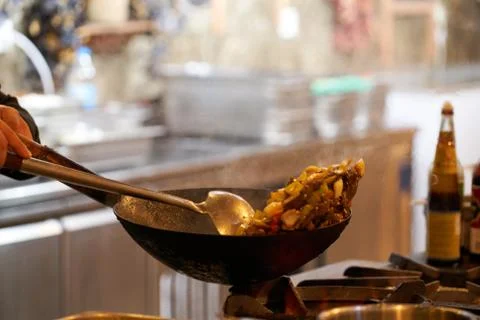 A chef in the kitchen Stock Photos