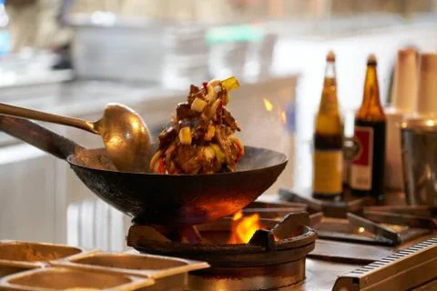 A chef in the kitchen Stock Photos