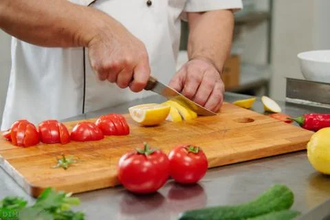 Chef in the kitchen Foto stock