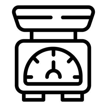 Chef kitchen scale icon outline vector. Food pound weight Stock Illustration