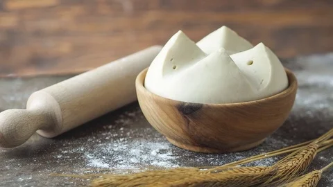 Chef kneading dough Stock Footage 70082622