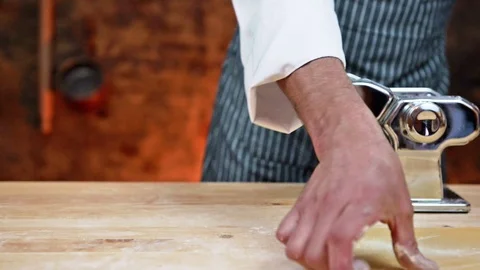 Chef kneading dough Stock Footage 88899860