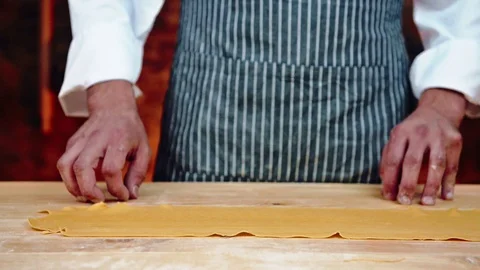 Chef kneading dough Stock Footage 88899951