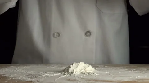 Chef kneading dough slow motion Video stock 62502713