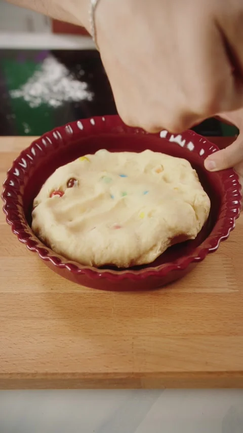 The Chef Kneads the Dough on the Camera Video stock 281086006