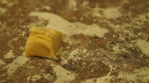 Chef kneads the dough. Chef preparing pizza. Making pies. Cooking process Stock Footage 99393518