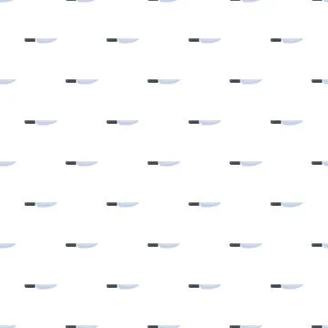 Chef knife flat vector seamless pattern Stock Illustration