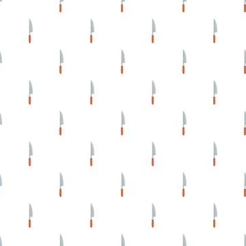 Chef knife seamless pattern for kitchen and cooking Stock Illustration
