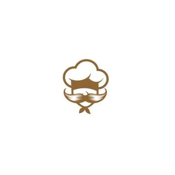 Chef with large mustache vector illustration Stock Illustration