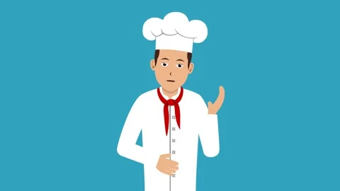 Chef Lipsync Presentation Animation Video Stock Footage 292481871