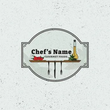: Chef logo, classical chef logo Stock Illustration