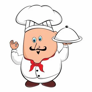 Chef logo or design when serving special food. Stock Illustration