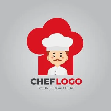 Chef Logo Template Design Free Vector Stock Illustration