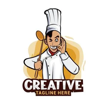 Chef Logo Vector Design Template Stock Illustration