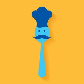 A chef made by spoon stock vector Illustrazione stock