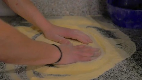 Chef make a pizza Stock Footage 85007553