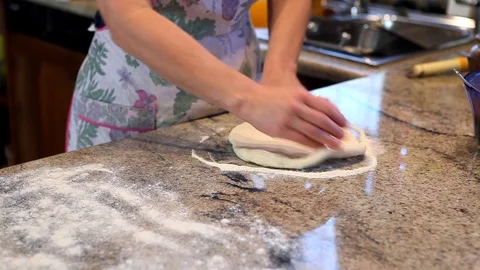 Chef make pizza with hand Stock Footage 89507463